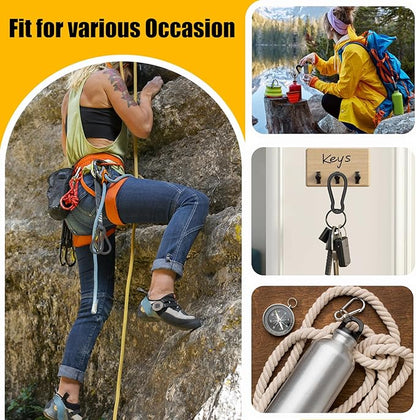 30PCS 3" Black Heavy Duty Spring Snap Hook, M8 5/16" Galvanized Steel Snap Hook Carabiner Quick Link Carabiner Clip, 500LBS Holding Capacity Quick Link Keychain for Swing Hammock Gym Outdoor