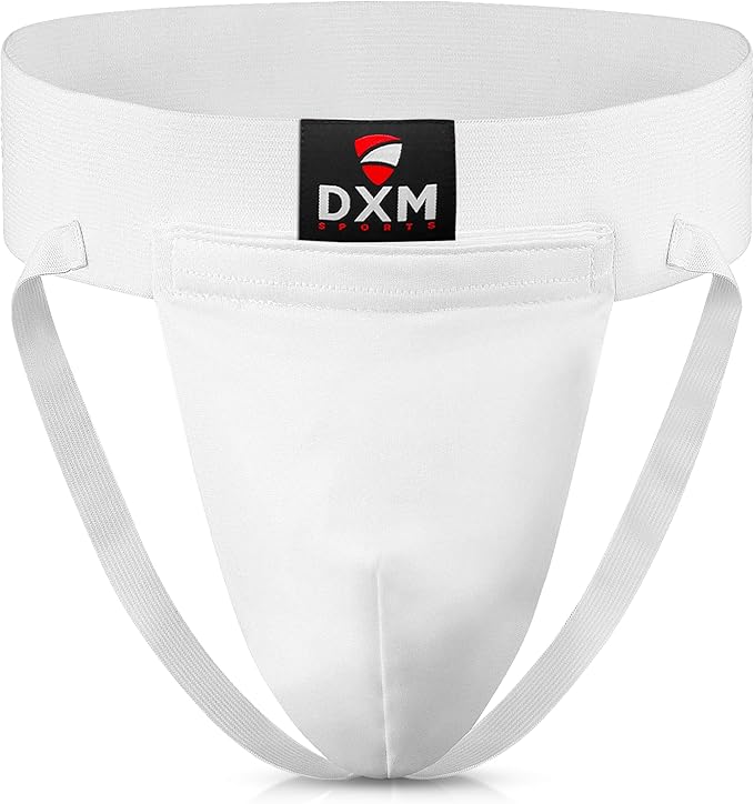 DXM SPORTS Groin Protector Cup Men, Boxing Kickboxing MMA Muay Thai Sparring Groin Guard, Ventilated Adjustable, Karate Fighting Training, Underwear Jiu Jitsu BJJ Protection