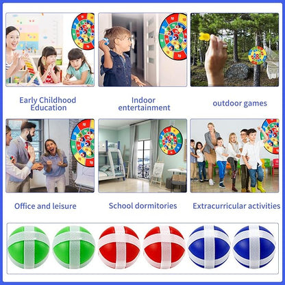 29 Inches Dart Board for Kids，Kids Large Dart Board with Sticky Balls and Darts，Indoor/Outdoor Sport Party Fun Games Toys Birthday Gifts for 3 4 5 6 7 8 9 10 11 12+Year Old Boys Girl