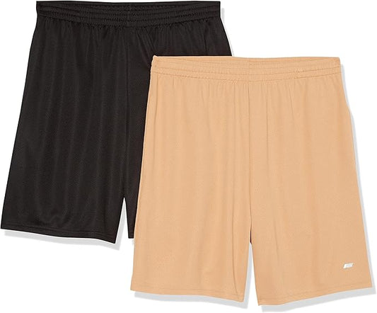 Amazon Essentials Men's Performance Tech Loose-Fit Shorts (Available in Big & Tall), Pack of 2