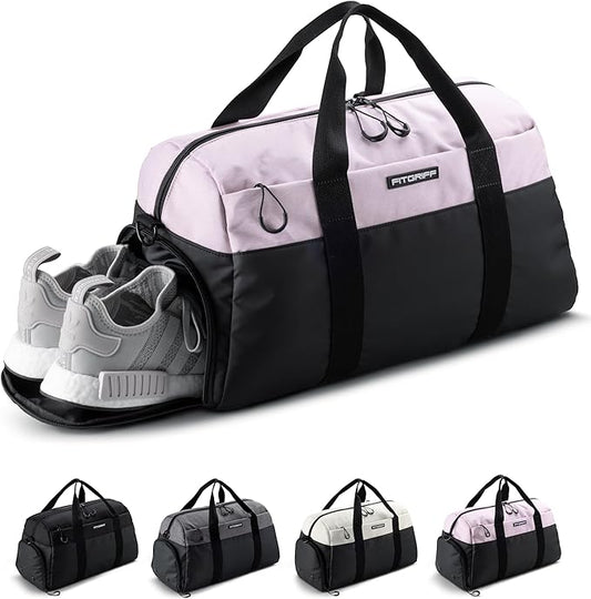 Fitgriff® Gym Bag V2 for Men and Women with Shoe & Wet Compartment - Duffle Bag for Travel, Sports, Fitness and Workout