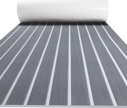 FOCEAN Boat Flooring EVA Foam Boat Decking Faux Teak Marine Flooring Boat Mat Boat Carpet Sheet for Motorboat RV Yacht Kayak Surfboard, 94.5"x 47.2"/35.4"/23.6"/15.7"