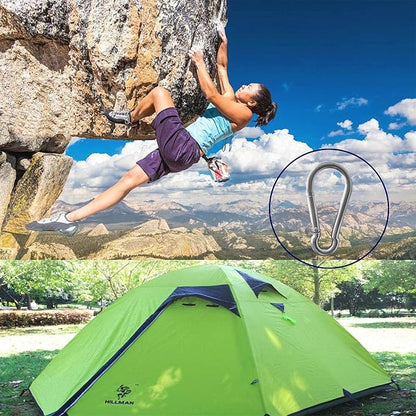 10Pack 5.5 Inch Spring Snap Hooks, Heavy Duty Carabiner Clips for Swing, 12MM 1/2” Quick Chain Link Buckle Clip Keychain Carabiners for Hammock Fitness Gym Boating-1350lbs Capacity