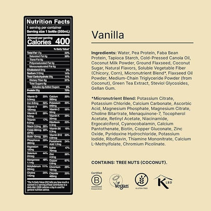 Huel Black Edition Ready-to-Drink | Vanilla Meal Replacement Shake | 35g High Protein Drink | 27 Vitamins & Minerals, Vegan, Gluten Free | Plant Based | High Fiber, Low Sugar | 16.9 Fl Oz, 12 Pack