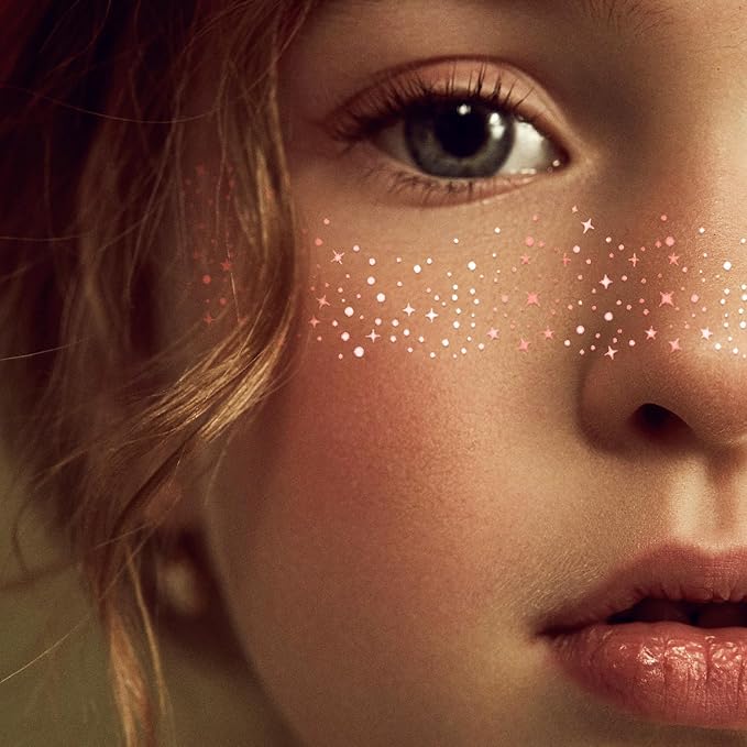 Glitter Freckles Face Tattoo,Glitter Freckle,Sparkle Makeup Patches-Rose Gold-Face Glitter Speckles Patches,10pcs