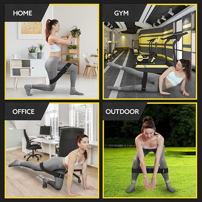 Fabric Resistance Bands for Legs - Workout Bands Resistance Bands for Men and Women - Booty Bands for Working Out - Exercise Bands Resistance Bands Set - Elastic Bands for Exercise