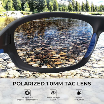 KastKing Hiwassee Polarized Sport Sunglasses for Men and Women, Wrap Sunglasses for Fishing Cycling and Running,UV Protection