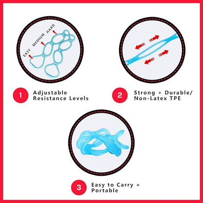 Walk at Home Workout Bands 7 Ring Adjustable Resistance Bands for Working Out Home Workout Walking Exercise Workout Bands Fitness Program Exercise Bands Stretch Bands for Recovery