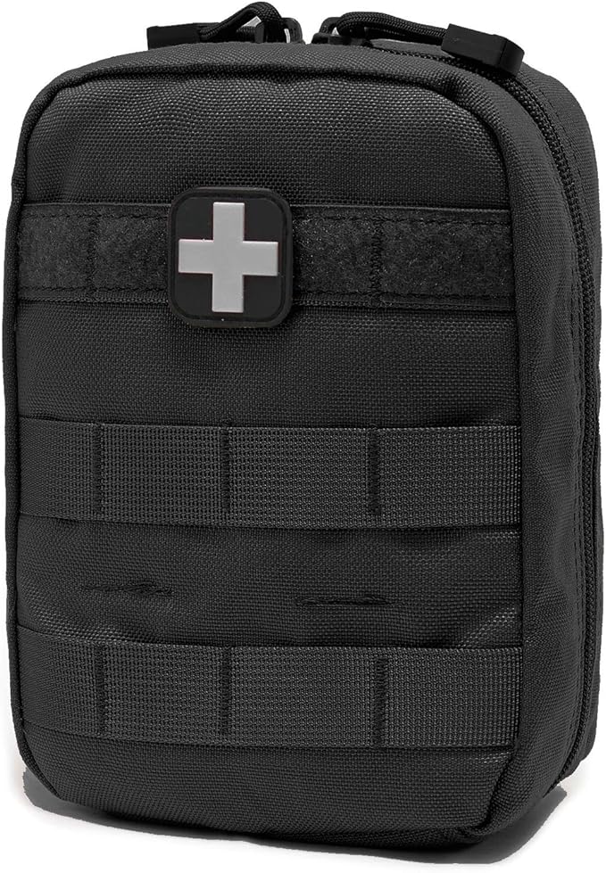 EMT Pouch MOLLE Ifak Pouch Tactical MOLLE Medical First Aid Kit Utility Pouch Carlebben (with Medical Supplies)