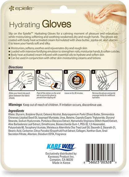 Epielle Hydrating Hand & Foot Masks 12 Pairs, Deep Moisturizing Socks & Gloves, Soften Dry Hands & Cracked Heels with Shea Butter & Jojoba Oil, Korean Skin Care, Foot Spa, Self Care Gifts for Women