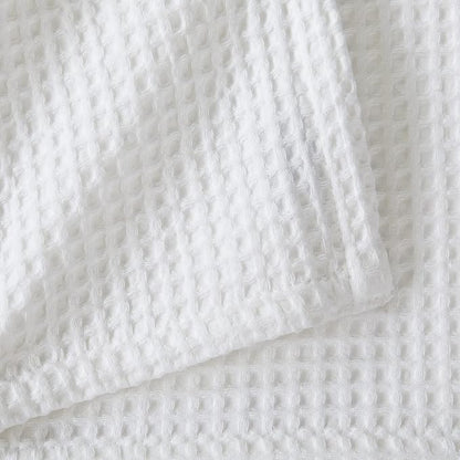 100% Cotton Waffle Weave Bed Blanket | Soft, Breathable, and Lightweight Blanket for All-Season | Perfect for Layering | Brielle Collection (Full/Queen, White)