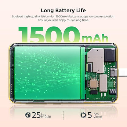 160GB MP3 Player with Bluetooth and WiFi, innioasis Music Player with Spotify,Pandora,Amazon Music,4" Touch Screen Android MP4 MP3 Player for Kids with Libby,Audible(Black_Gold)