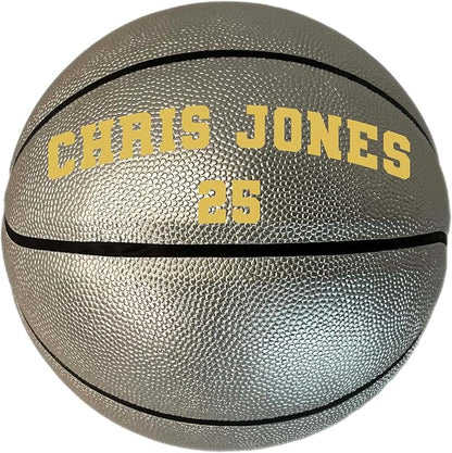 HAMMET Personalized Basketball – Customized Basketball with Your Name or Text – Multiple Colors, Fonts & Designs Available – Durable for Indoor and Outdoor - Ideal Gift for Son, Daughter, Boy or Girl