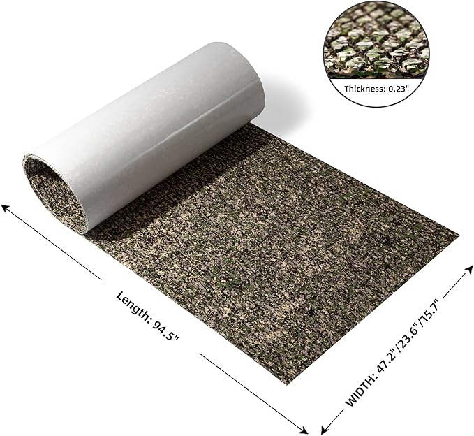 FOCEAN Boat Flooring EVA Foam Boat Decking Faux Teak Marine Flooring Boat Mat Boat Carpet Sheet for Motorboat RV Yacht Kayak Surfboard, 94.5"x 47.2"/35.4"/23.6"/15.7"