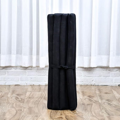 Leewadee Meditation Cushion Set – 1 Round Zafu Meditation Pillow and 1 Square Roll-Up Zabuton Meditation Mat, Pillows Bundle Filled with Kapok