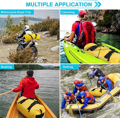 Gonex 40L 60L 80L Extra Large Waterproof Duffle Travel Dry Duffel Bag Heavy Duty Bag with Durable Straps & Handles for Kayaking Paddleboarding Boating Rafting Fishing