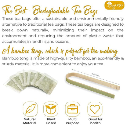 30 Bags Premium Turmeric Ginger Cinnamon Tea, Improve Digestion, Support Brain, Weight, Skin and Sleep, Eco-Conscious Tea Bags and Premium Natural Ingredients. Turmeric Ginger Herbal Tea. No Sugar, No Caffeine, No Gluten, Vegan.