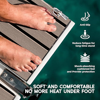 FOCEAN Boat Flooring EVA Foam Boat Decking Faux Teak Marine Flooring Boat Mat Boat Carpet Sheet for Motorboat RV Yacht Kayak Surfboard, 94.5"x 47.2"/35.4"/23.6"/15.7"