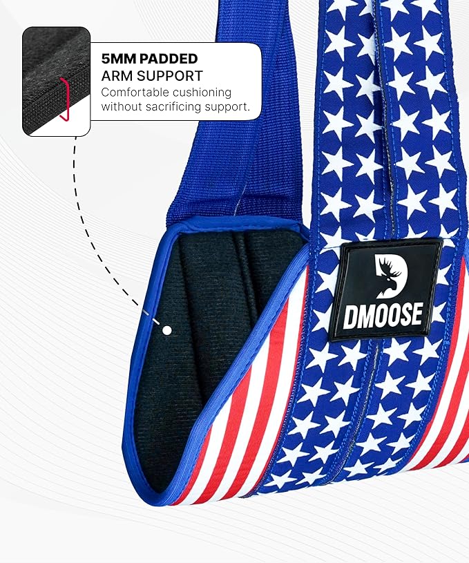 DMoose Fitness Hanging Ab Straps for Pull Up Bar & Core Strength Training - Soft Padded Exercise Straps for Ab Swing & Leg Raises, Hang Bar Strap with 2 Steel Carabiners - Abs Equipment for Home & Gym