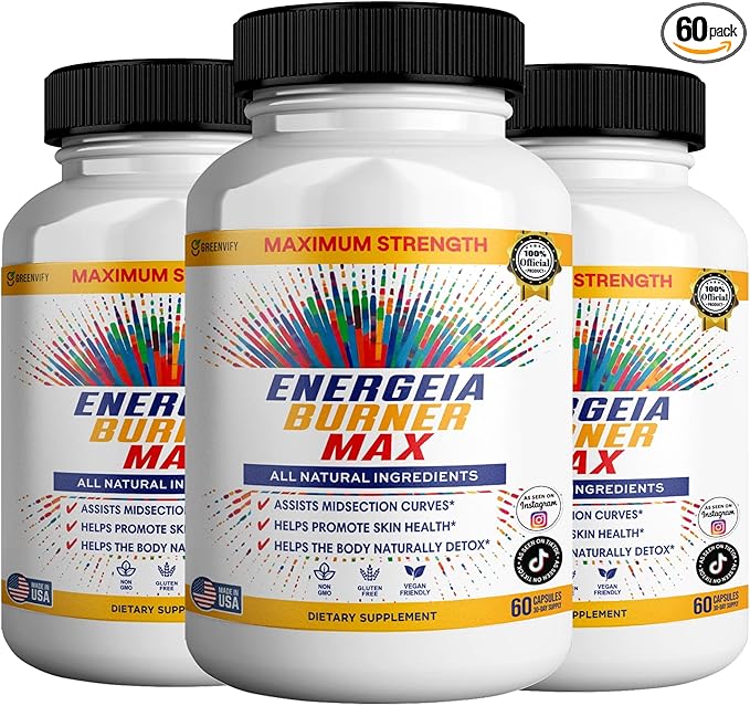 Energeia Burner Max, Natural Supplement, 60 Capsules, All Natural Ingredients, Vegan, Gluten Free (3)