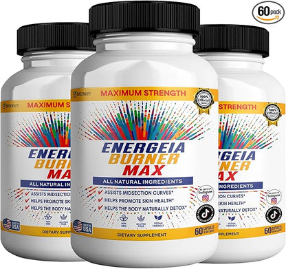 Energeia Burner Max, Natural Supplement, 60 Capsules, All Natural Ingredients, Vegan, Gluten Free (3)