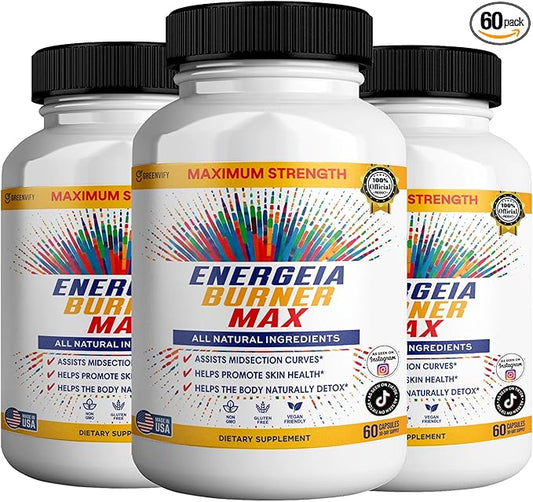 Energeia Burner Max, Natural Supplement, 60 Capsules, All Natural Ingredients, Vegan, Gluten Free (3)