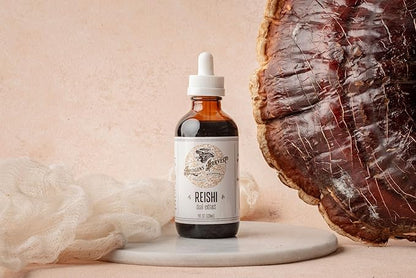 Hodgins Harvest Organic Reishi Tincture | Made with Mushrooms Grown On Our Farm in The USA | Dual Extract | Extra-Concentrated (4 fl oz)
