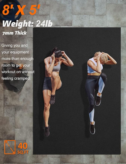 Large Exercise Mat 8'x5' 12'x6' Workout
