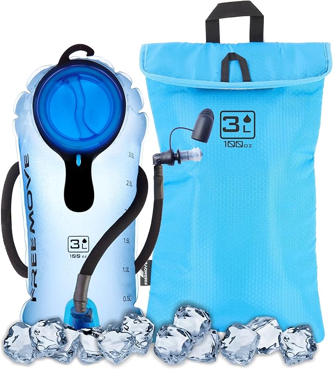 Hydration Pack with 2L or 3L Water Bladder & Cooler Bag > Keeps Drink Cool & Protects Bladders > Camelback Reservoir for Hydration Backpack, Tasteless & BPA Free, Quick Release Tube & Shutoff Valve