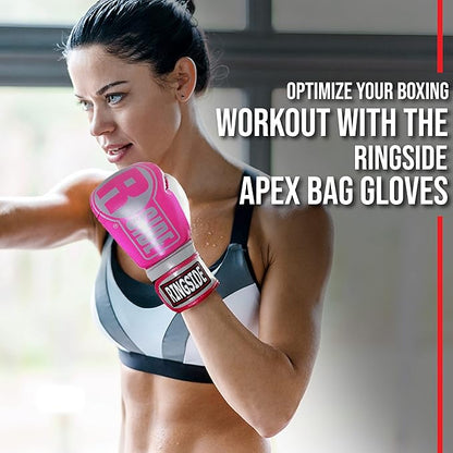 Ringside Apex Bag Gloves, IMF-Tech Boxing Gloves with Secure Wrist Support, Synthetic Boxing Gloves for Men and Women