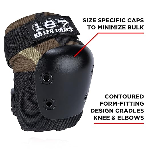 187 Killer Pads Six Pack Pad Set, Elbow Pads, Knee Pads, and Wrist Guards - Ideal for Skateboarding, Roller Skating, and Inline Skating