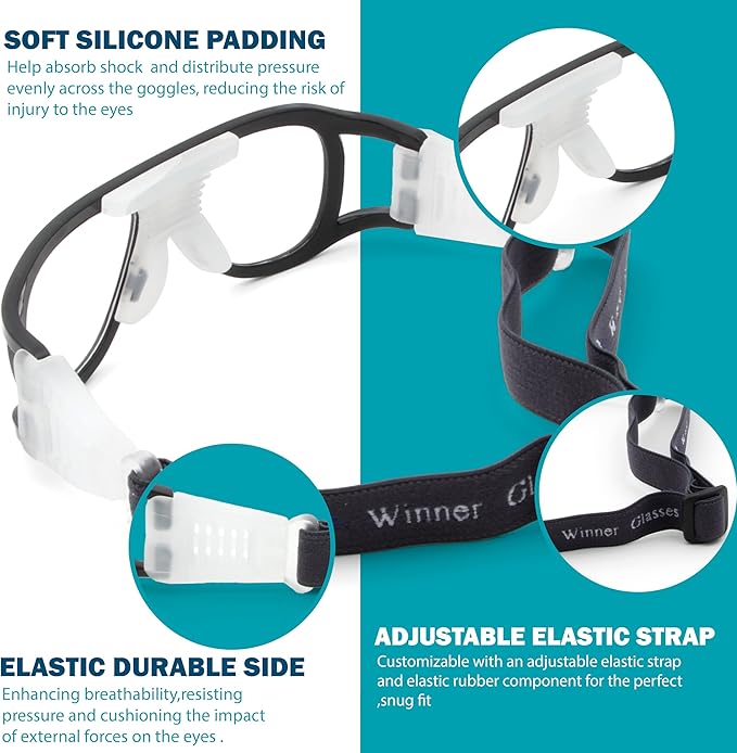 BLUE CUT Safety Outdoor Sports Goggles Unisex Anti Fog Ideal For Basketball Racquetball