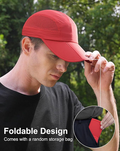 GADIEMKENSD Mens Folding Outdoor Hat Long Brim UPF 50+ Sun Protection