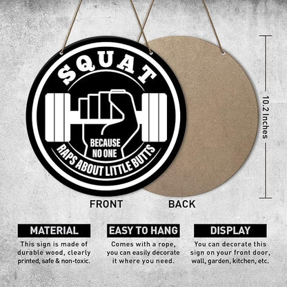 Gym Sign Decor, Home Gym Sign, Funny Gym Decorations, Workout Room Fitness Room Decor Gym Sign Decoration, Gym Bodybuilding Gift for Trainer Exercise Lover Men, Because No One