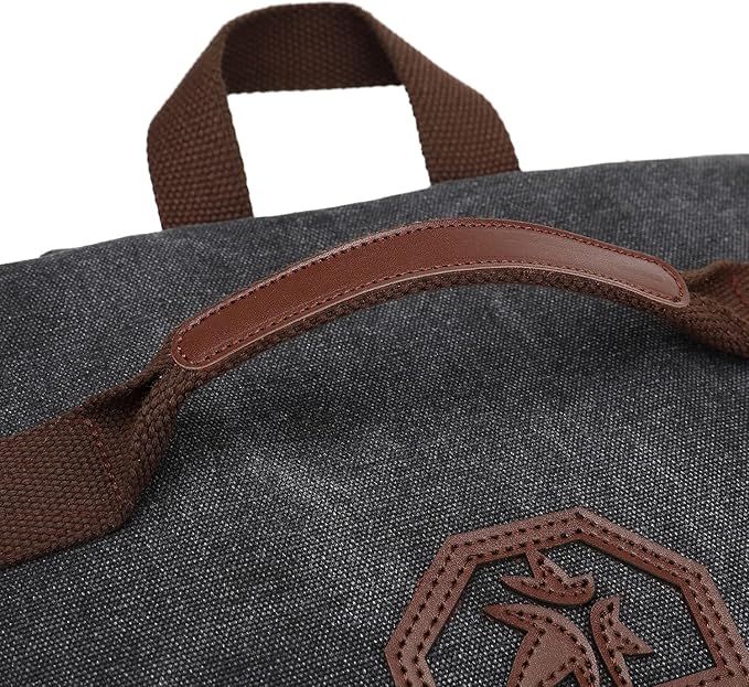 Kalesi Gym Duffle Bag Backpack 4-Way Vintage canvas with Shoes Compartment for travel Sport Hiking laptop (Vintage black)