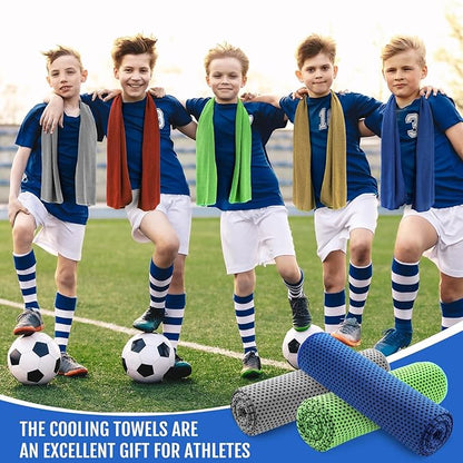 Hosuly 30 Pack Cooling Towels, 40"x12" Ice Breathable Soft Chilly Sweat Rag Microfiber Workout Rags for Gym Cooling Towels for Neck and Face for Yoga Golf Sport Running