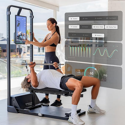 Gym Monster Smart Home Gym, Multifunctional Strength Training Machine, Smith Machine Power Cage Workout Station, Squat Rack Cable Machine, Full Body Fitness Equipment for Home Workout