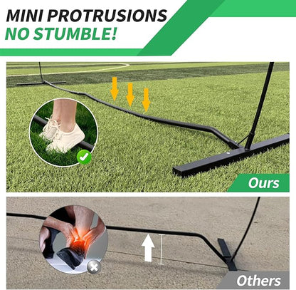 12ft/14ft Portable Volleyball Training Practice Net Set 5 Heights Adjustable for Indoor Outdoor with Tetoron Net, Freestanding Base, PU Volleyball, Carry Bag, Sandbags - Instant Set Up