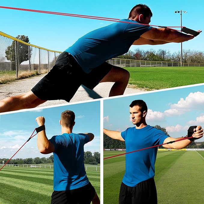 Baseball Pitching Resistance Bands - 15/30 Lb Softball Pitching Trainer, Resistance Bands for Arm Strength, Ideal for Training, Warm-Ups & Beginner Learning