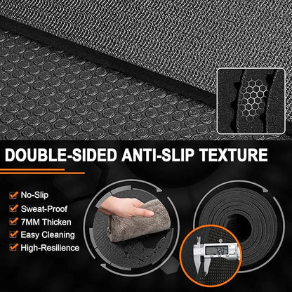 Large Exercise Mat 8'x5' 12'x6' Workout