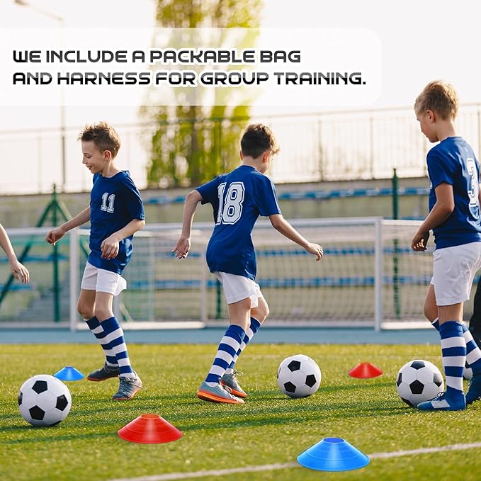100 Pcs Soccer Training Cones Kit Field Pro