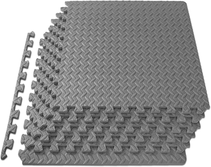 ProsourceFit Puzzle Exercise Mat ½ in 24 in 24 in 144 Sq 36 Tiles