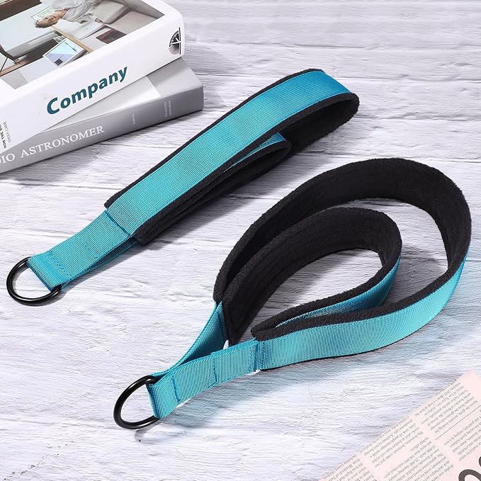 TOBWOLF Pilates Straps - Double Loop D-Ring Straps for Reformer, Padded, Home Gym Workout
