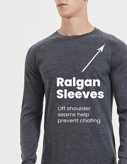 Iguana Mens 100% Merino Wool Base Layer Sets for Ski Lightweight Thermal Underwear