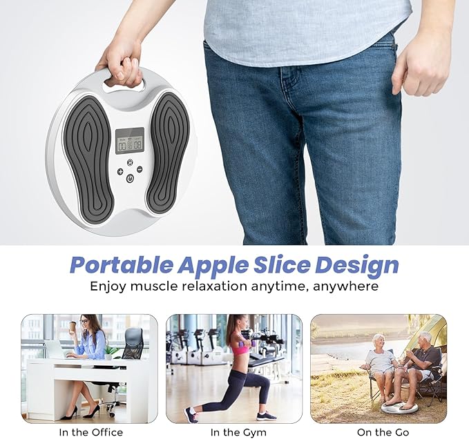 EMS Foot Massager for Neuropathy Relief, TENS Foot Nerve Circulation Stimulator for Pain Relief, Muscle Stimulator with 4 Body Pads, Relieves Swelling, Cramps, Plantar Fasciitis