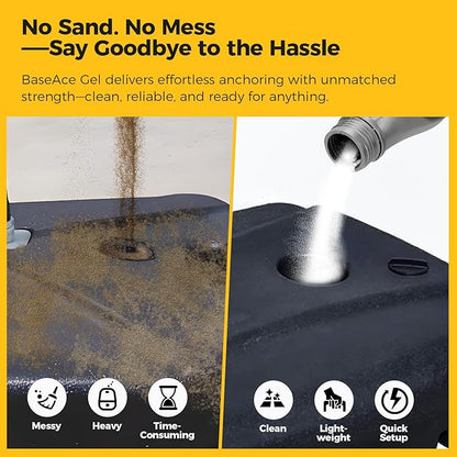 17oz BaseAce Gel Polymer- Perfect to Replace Sand for Punching Bag & Anchor Basketball Hoop, Secure Outdoor Umbrella Base & Indoor Equipment Base with Superior Strength, More Reliable Than Water Alone