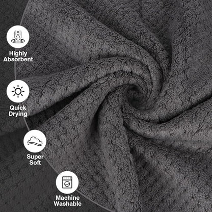 HOMEXCEL Gym Towels 3 Packs, (16x27 inches) Highly Absorbent Yoga Towel, Ultra Soft Hand Towels for Daily Use, Fast Drying Microfiber Workout Towels for Gym, Spa, Fitness, Camping, Hotel