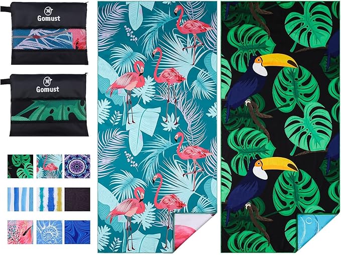 2 Pack Lightweight Thin Beach Towel Oversized 71"x32"