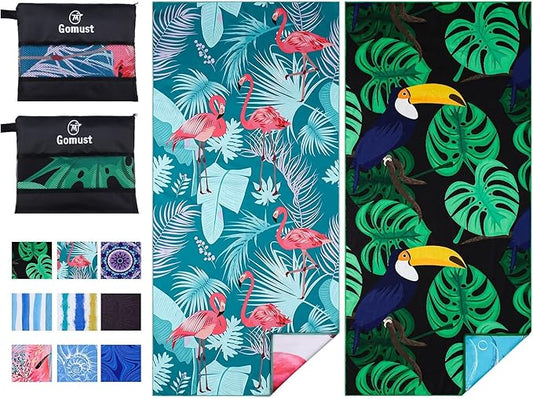 2 Pack Lightweight Thin Beach Towel Oversized 71"x32"