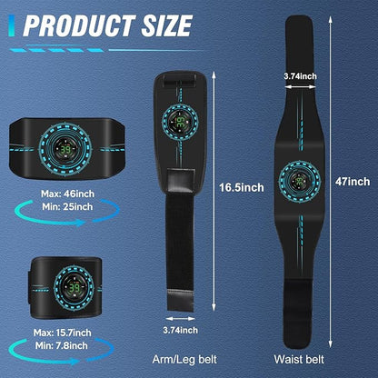 Electronic Muscle Stimulator, Ab Toning Belt Muscle Toner Fitness Training for All Body, Rechargeble for Fitness Strength Training Workout Equipment for Men and Women